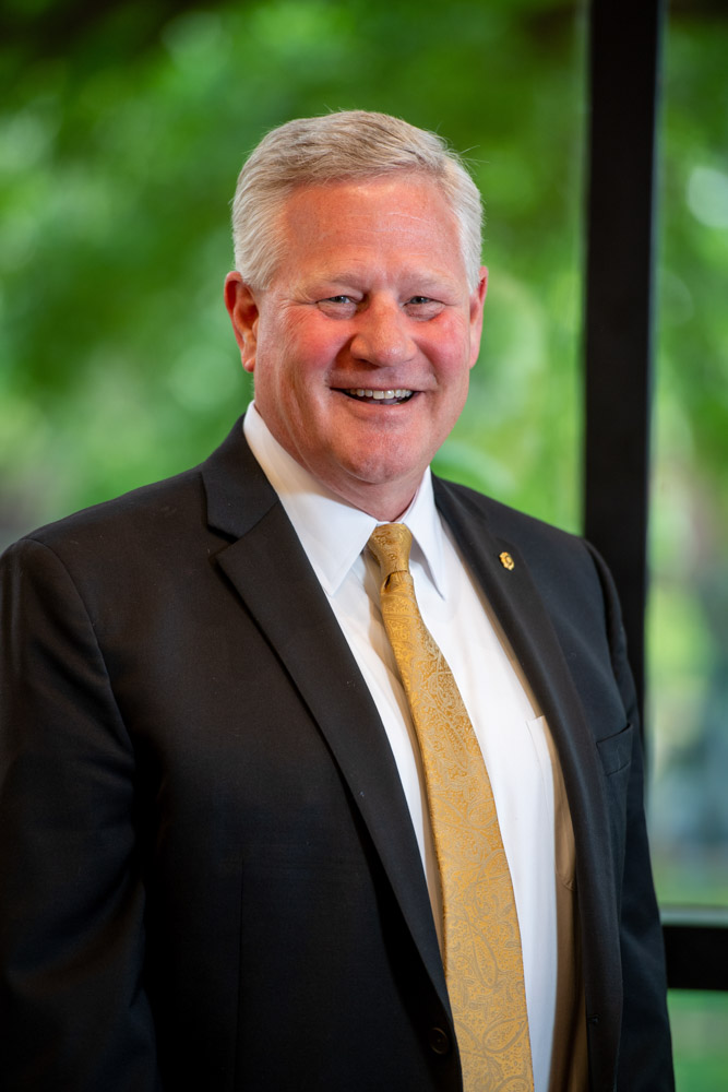 This is a photo of Mike Williams, Harding University's sixth president.